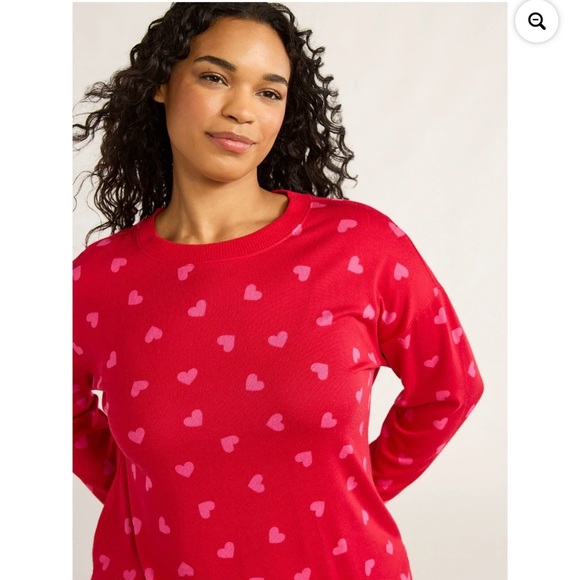 JOYSPUN Red Heart Pajama Set with Socks - Picture 3 of 5